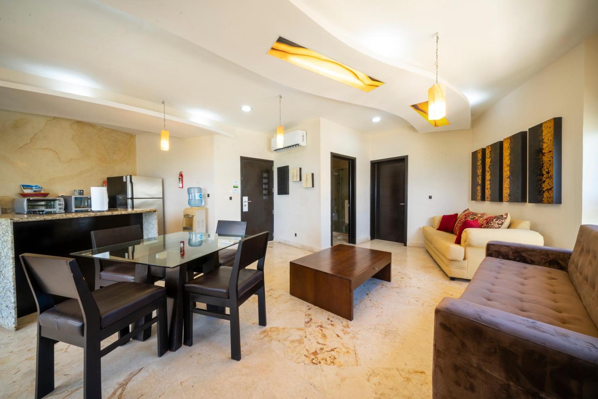 Beachfront 1 Bedroom Condo - El Faro, Surf 407 Playa del Carmen Eksteriør billede